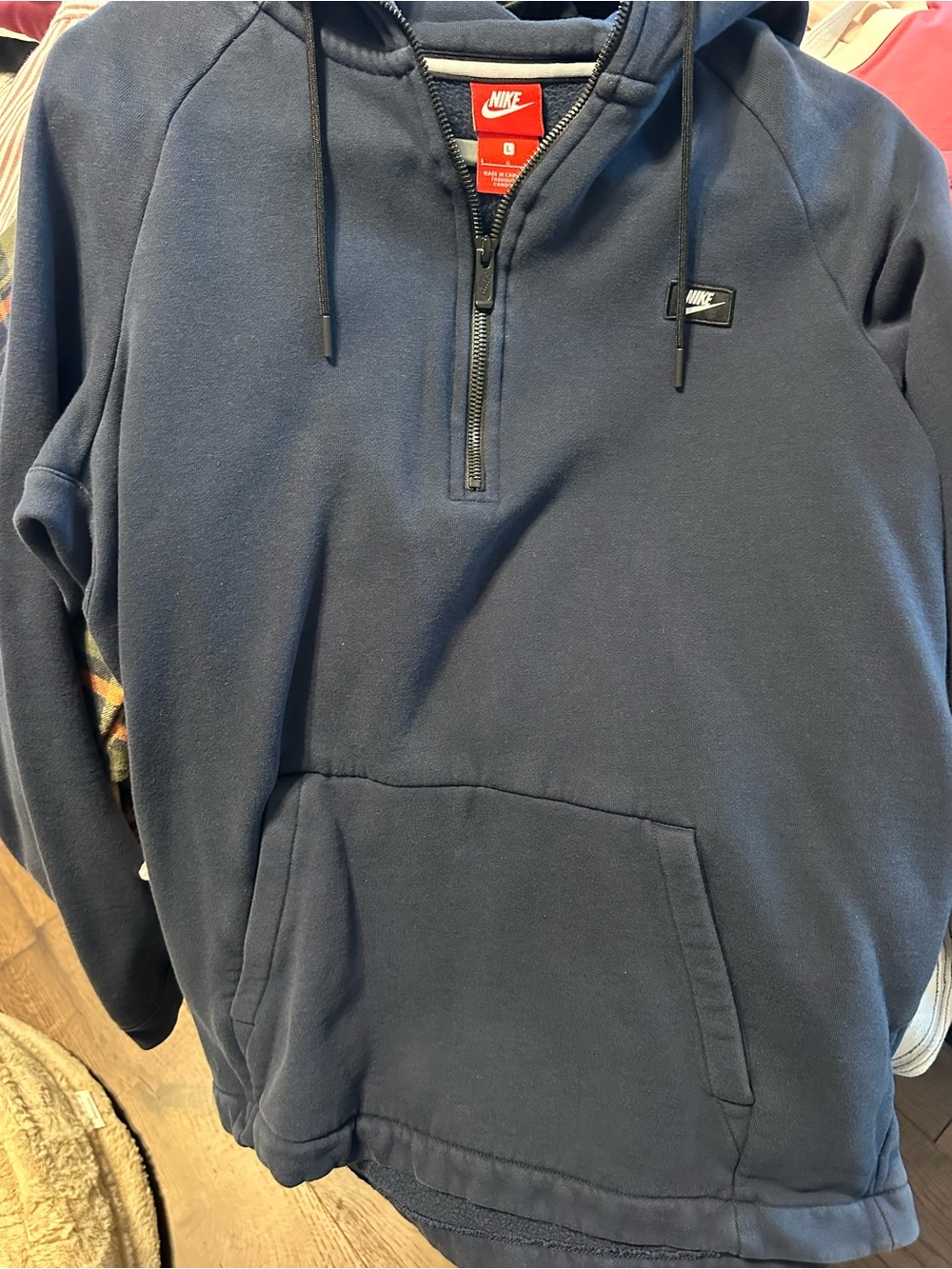 Nike Navy Blue Half-Zip Hoodie